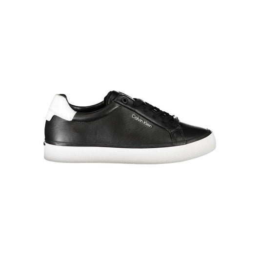 Calvin Klein Black Leather Women Sneaker 1728,67403481248,Athletic - Sneakers - Shoes,Black,Calvin Klein,EU36/US6,EU37/US7,EU38/US8,EU39/US9,EU40/US10,New with tags,Shoes,Sneakers - Shoes,Women