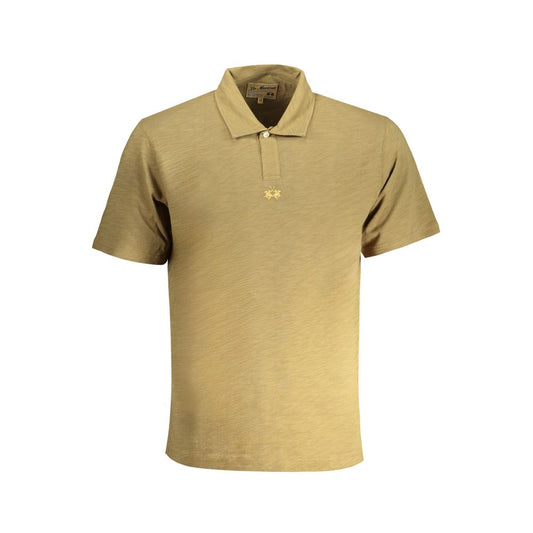 La Martina Arancione Cotton Men Polo