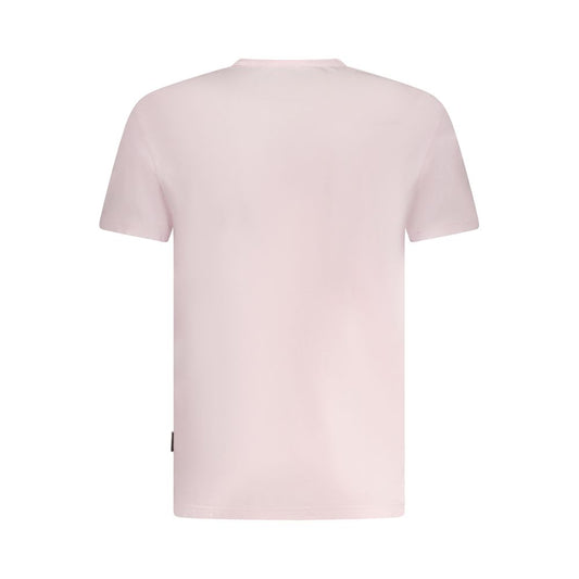 Napapijri Pink Cotton Men T-Shirt NA-38633-XL