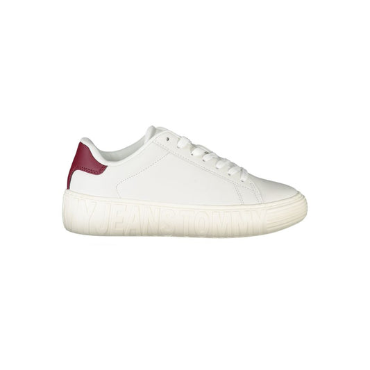 Tommy Hilfiger White Leather Women Sneaker 1728,67403481248,Athletic - Sneakers - Shoes,EU38/US8,EU40/US10,EU41/US11,New with tags,Shoes,Sneakers - Shoes,Tommy Hilfiger,White,Women