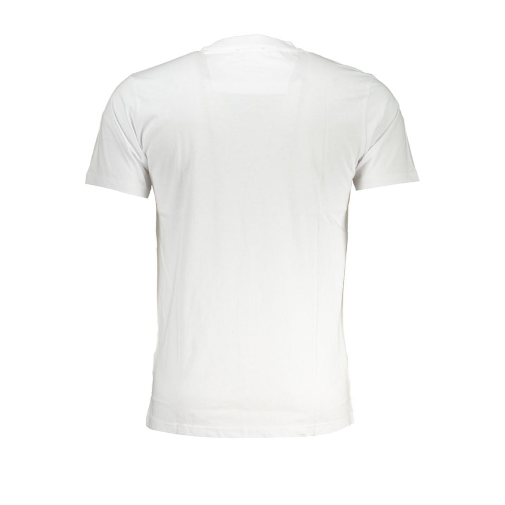 Cavalli Class White Cotton T-Shirt CA-28597-XL