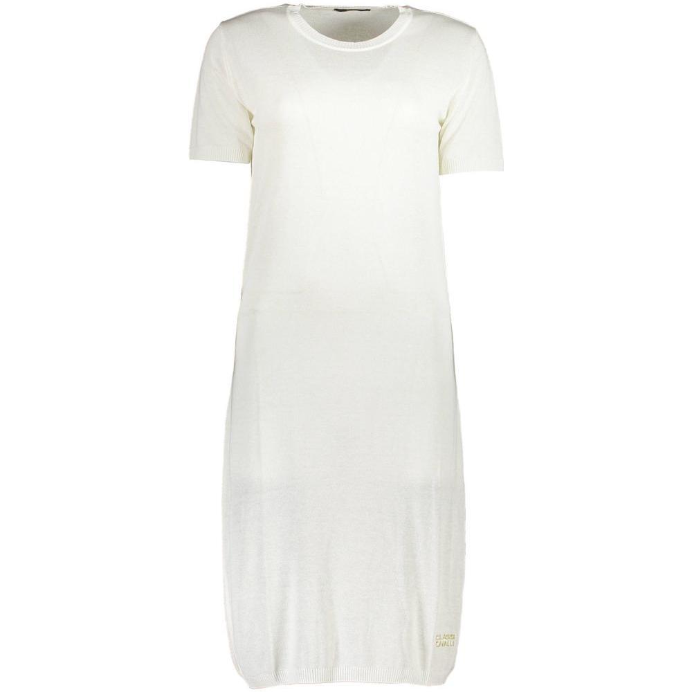 Cavalli Class White Viscose Women Dress CA-37221-XS