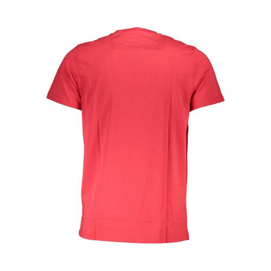 Cavalli Class Red Cotton Men T-Shirt CA-37198-L