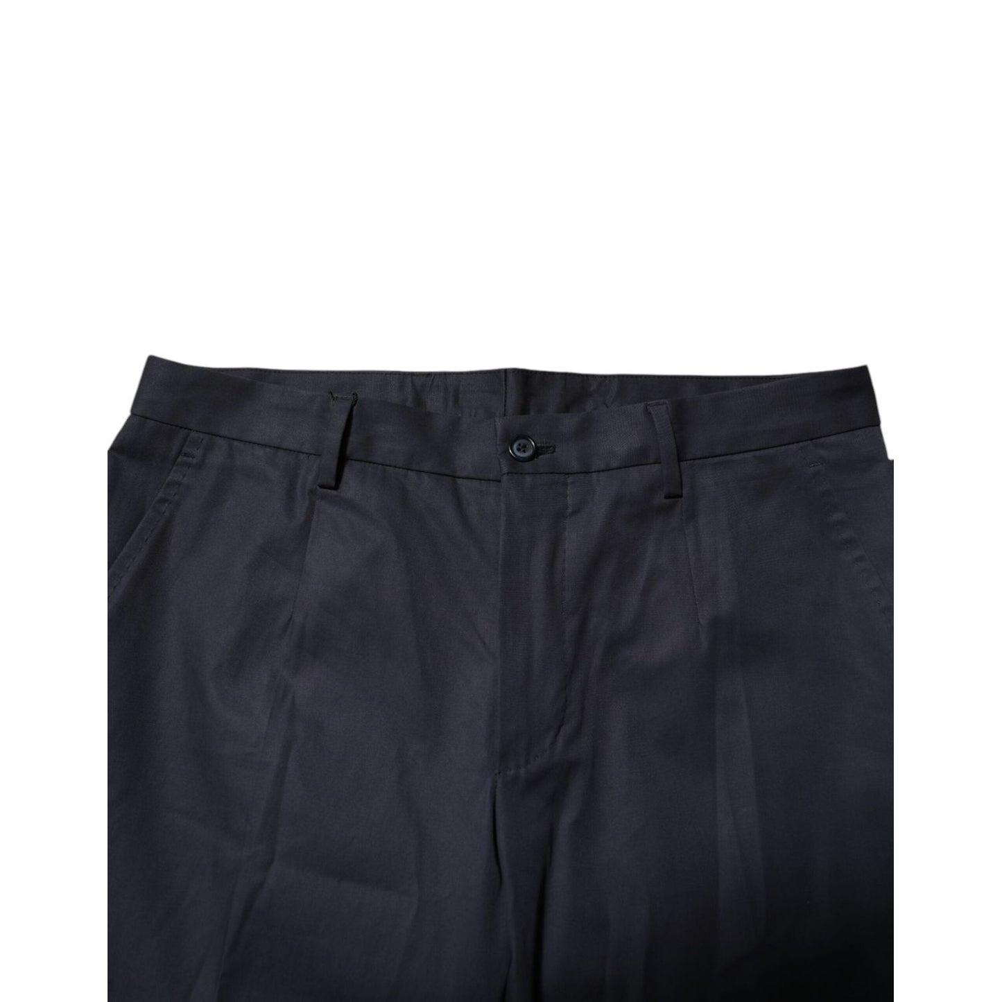 Dolce & Gabbana Dark Blue Cotton Formal Pants