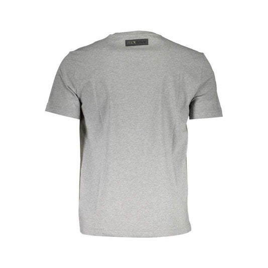 Plein Sport Gray Cotton Men T-Shirt PL-10233-S
