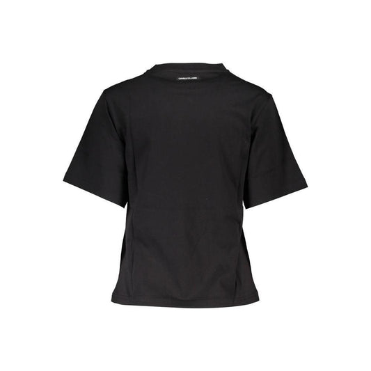 Cavalli Class Black Cotton Women Top CA-37087-XS