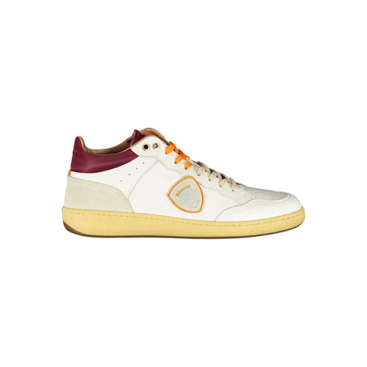 Blauer Bianco Leather Men Sneaker 1728,67403481248,Athletic - Sneakers - Shoes,Blauer,EU40/US7,EU41/US8,EU42/US9,EU43/US10,EU44/US11,EU45/US12,Men,New with tags,Shoes,Sneakers - Shoes,White