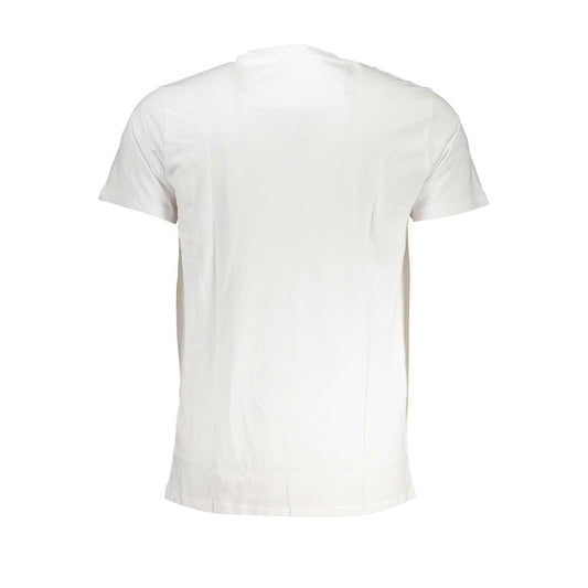 Cavalli Class White Cotton T-Shirt CA-28481-XL