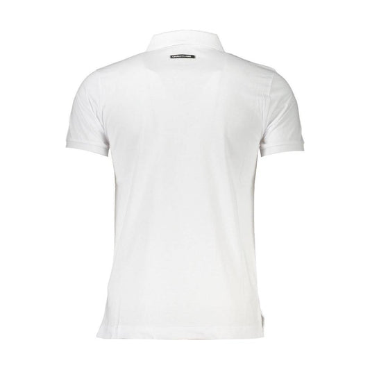 Cavalli Class White Cotton Men Polo Shirt CA-37402-XL