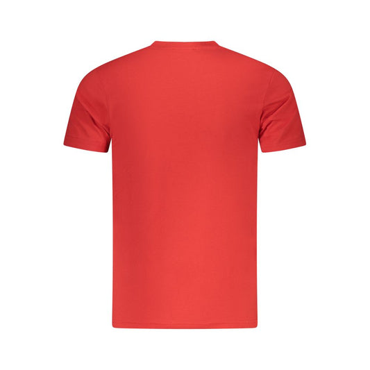 Cavalli Class Red Cotton Men T-Shirt CA-36658-M