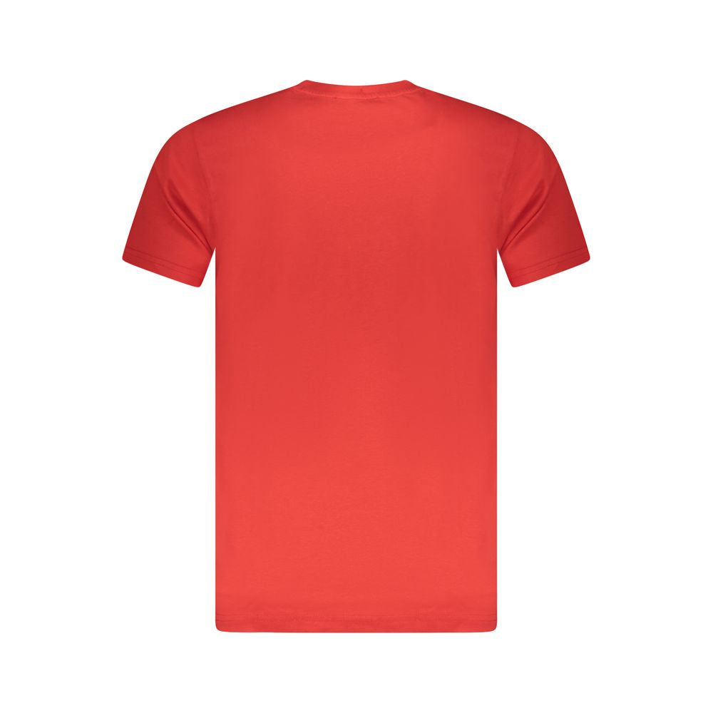 Cavalli Class Red Cotton Men T-Shirt CA-36660-M