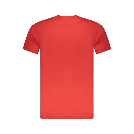 Cavalli Class Red Cotton Men T-Shirt CA-36660-M