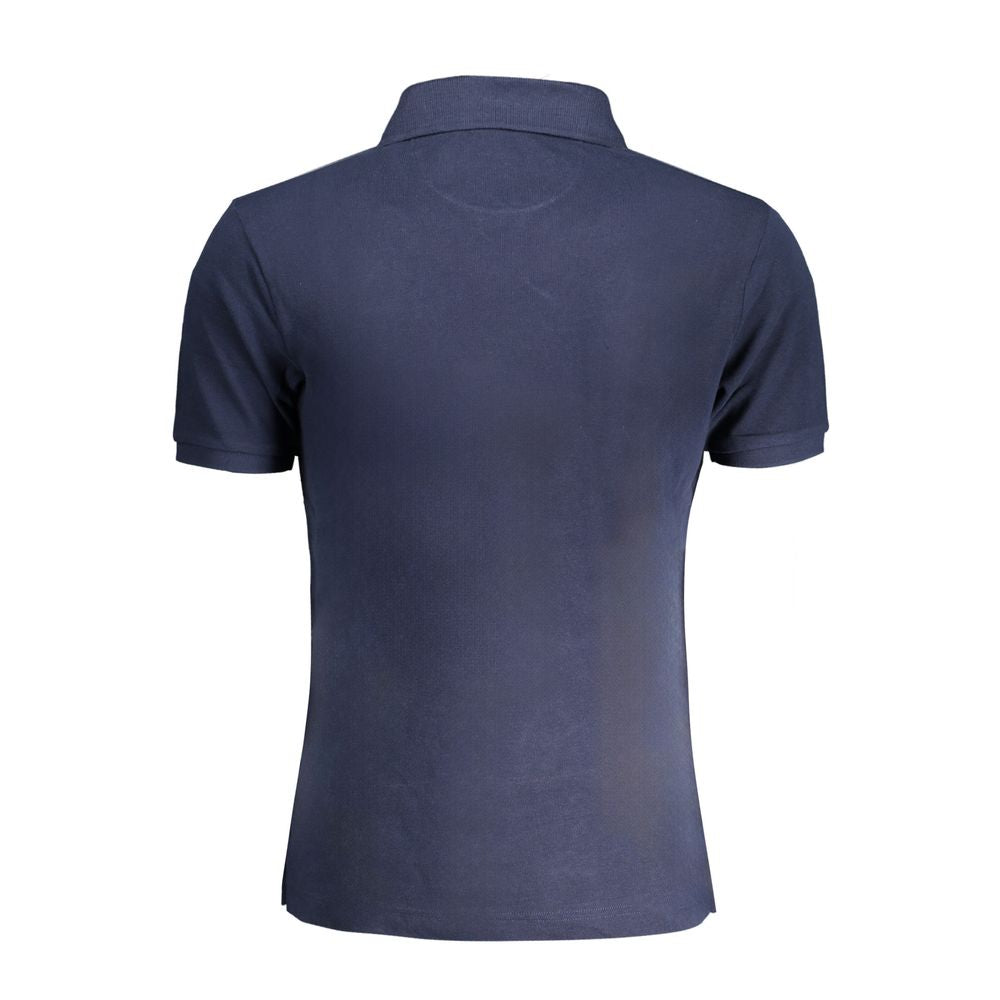 La Martina Blue Cotton Men Polo Shirt