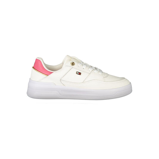 Tommy Hilfiger Bianco Polyurethane Women Sneaker 1728,67403481248,Athletic - Sneakers - Shoes,EU36/US6,EU37/US7,EU38/US8,EU39/US9,EU40/US10,EU41/US11,New with tags,Shoes,Sneakers - Shoes,Tommy Hilfiger,White,Women