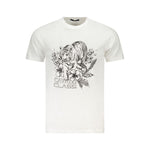 Cavalli Class White Cotton Men T-Shirt CA-36694-M