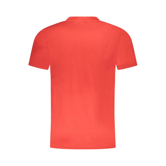 Cavalli Class Red Cotton Men T-Shirt CA-36710-M