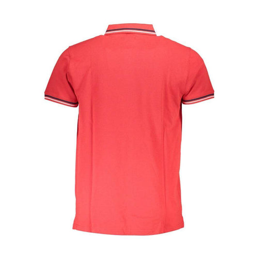 Cavalli Class Red Cotton Men Polo Shirt CA-37358-M
