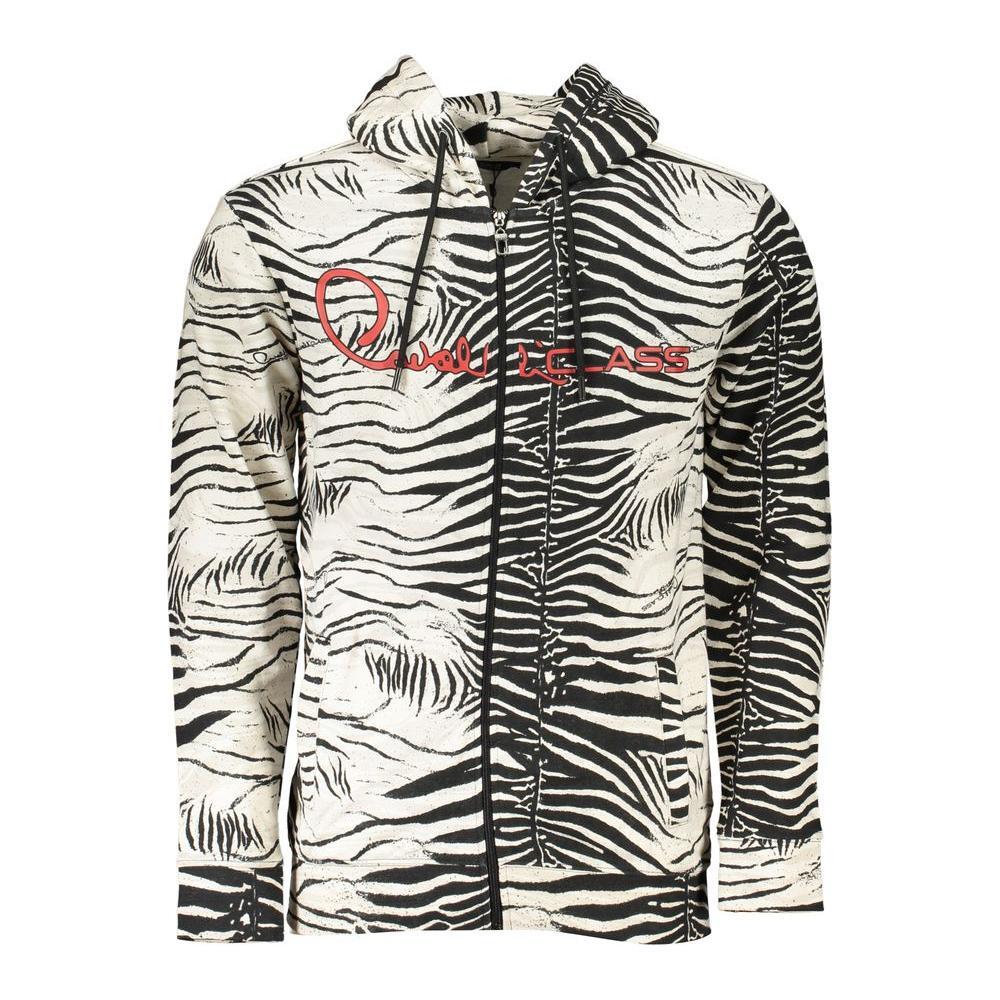 Cavalli Class White Cotton Mens Hooded Sweater CA-26799-S