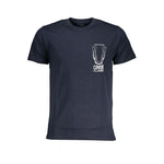 Cavalli Class Blue Cotton T-Shirt CA-28622-M