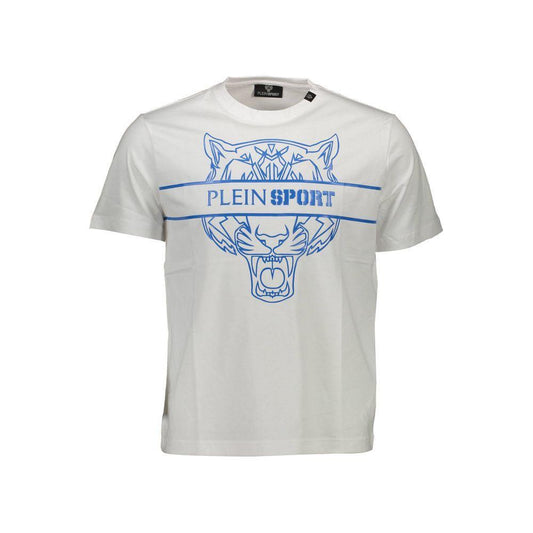 Plein Sport White Cotton Men T-Shirt PL-9566-S
