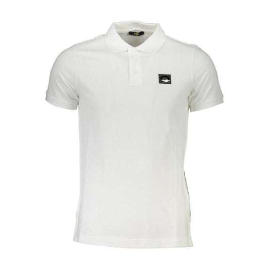Cavalli Class White Cotton Men Polo Shirt CA-21292-M