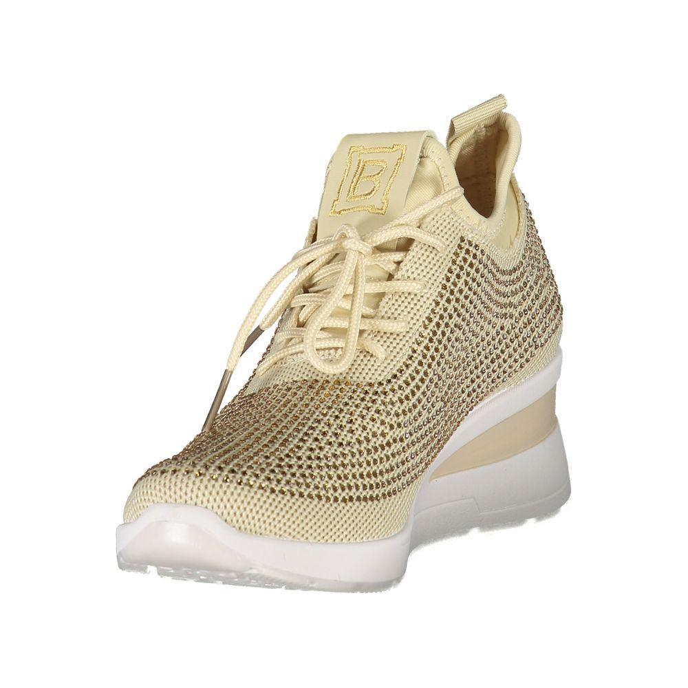 Laura Biagiotti Beige Polyester Women Sneaker LA-36472-EU36/US6
