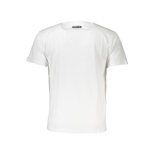 Cavalli Class White Cotton Men T-Shirt CA-37425-L