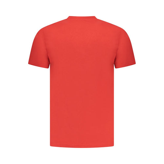 Cavalli Class Red Cotton Men T-Shirt CA-36717-M