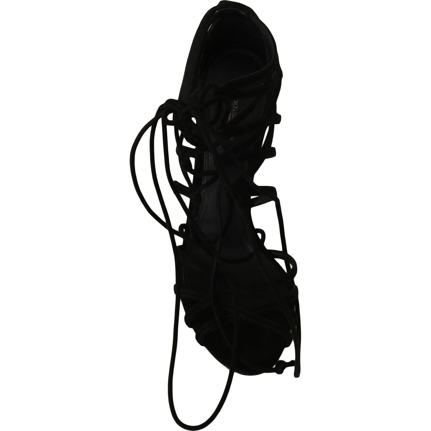 Dolce & Gabbana Black Suede Strap Stilettos Sandals 1728,67345645728,Black,Dolce & Gabbana,EU36.5/US6,Material: 100% Capra goatskin SUEDE,New with tags,Sandals - Shoes,Sandals - Women - Shoes,Shoes,Stiletto Heels - Sandals - Shoes,Strap-Ons - Sandals - Sh