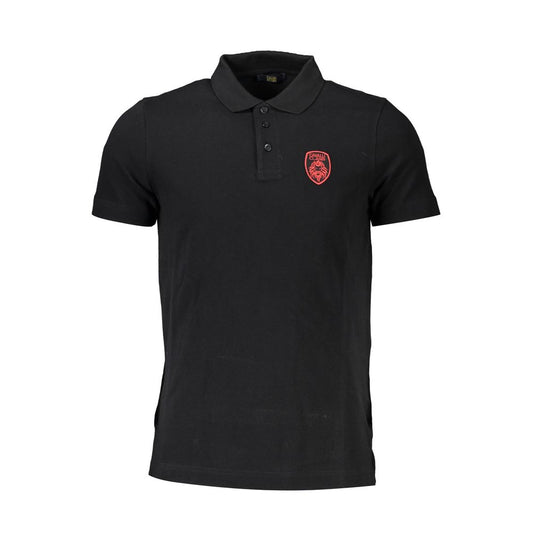 Cavalli Class Nero Cotton Men Polo 1728,67403481248,Black,Cavalli Class,Clothing,M,Men,New with tags,Polo Shirts - T-Shirts - Clothing,T-Shirts - Clothing