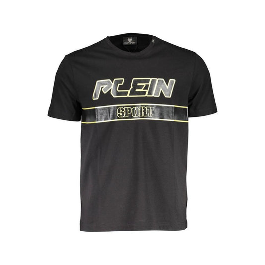 Plein Sport Black Cotton Men TShirt PL-10250-M