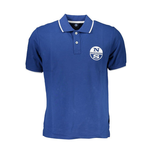 North Sails Blue Cotton Men Polo Shirt