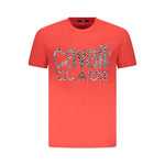 Cavalli Class Red Cotton Men T-Shirt CA-36687-M