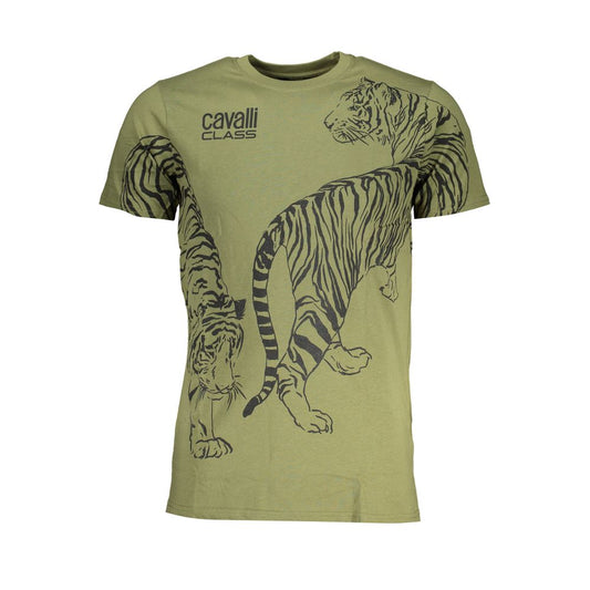 Cavalli Class Verde Cotton Men T-Shirt