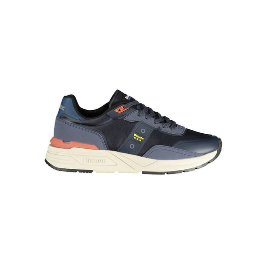 Blauer Blue Polyurethane Men Sneaker 1728,67403481248,Athletic - Sneakers - Shoes,Blauer,Blue,EU40/US7,EU41/US8,EU43/US10,EU44/US11,Men,New with tags,Shoes,Sneakers - Shoes