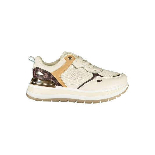 Laura Biagiotti Beige Polyester Women Sneaker LA-36480-EU36/US6