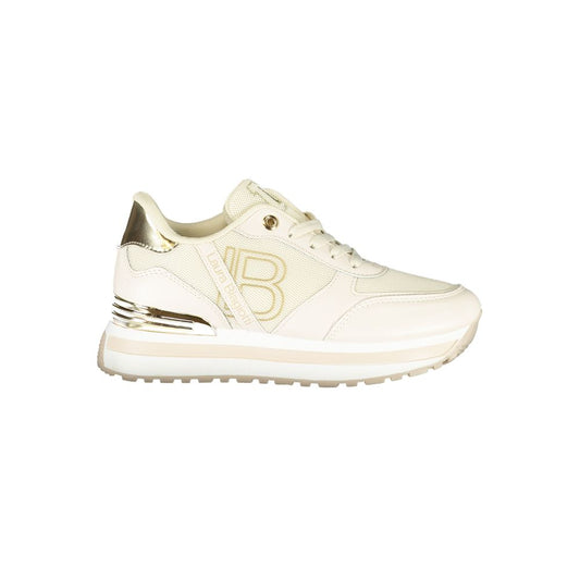 Laura Biagiotti Beige Polyester Women Sneaker LA-36491-EU36/US6