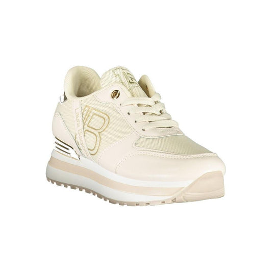 Laura Biagiotti Beige Polyester Women Sneaker LA-36491-EU36/US6