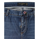 Dolce & Gabbana Blue Low Waist Cotton Skinny Denim Jeans PAN76503-48