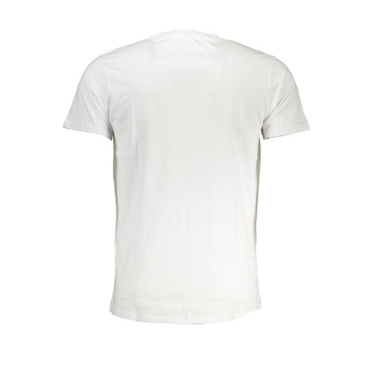 Cavalli Class White Cotton T-Shirt CA-28595-XL