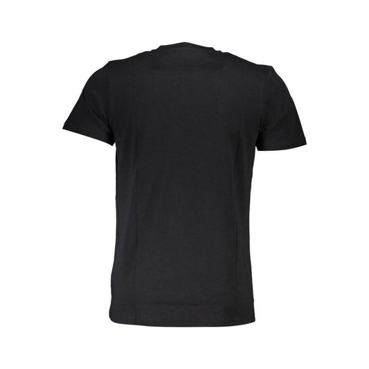 Cavalli Class Black Cotton Men T-Shirt CA-37224-L