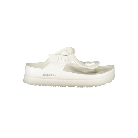 Carrera Bianco Poliuretano Womens Flip Flop with Ankle Buckle 1728,67403481248,Carrera,EU39/US9,EU40/US10,EU41/US11,Flat - Sandals - Shoes,New with tags,Sandals - Shoes,Shoes,White,Women