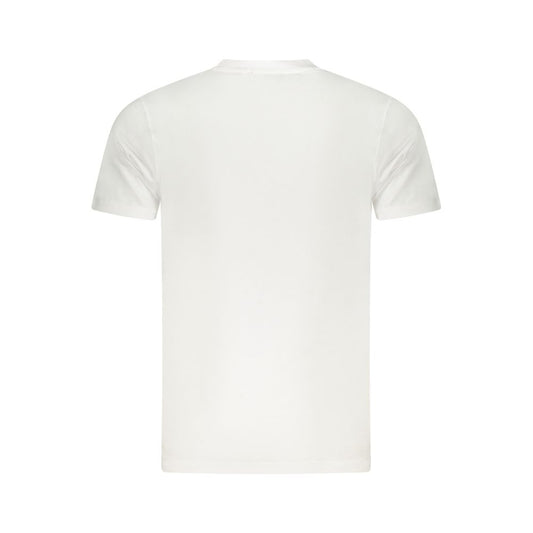 Cavalli Class White Cotton Men T-Shirt CA-36636-M