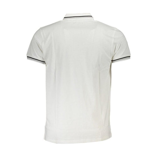 Cavalli Class White Cotton Men Polo Shirt CA-37717-XXL