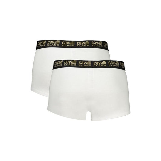 Cavalli Class White Cotton Men Boxer Pair CA-32609-S