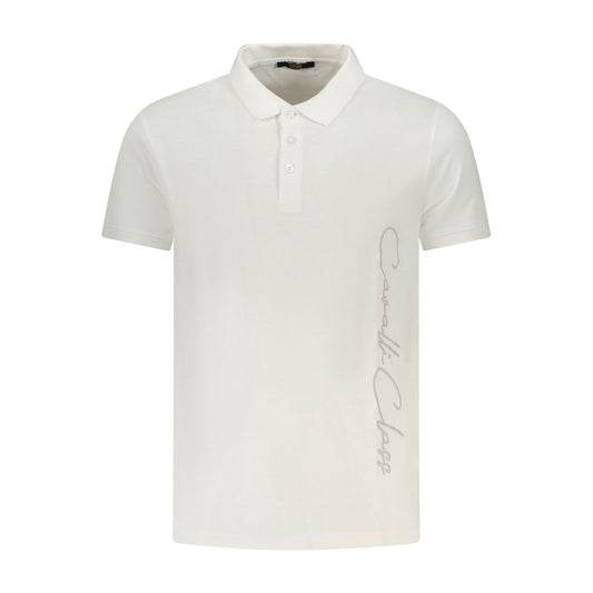 Cavalli Class White Cotton Men Polo Shirt CA-36686-M