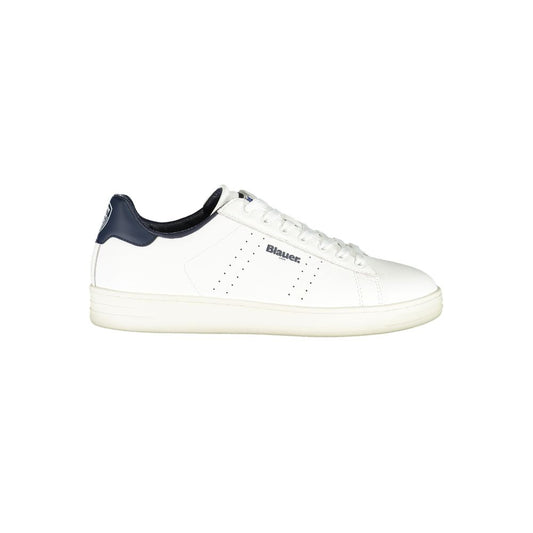 Blauer Bianco Polyurethane Men Sneaker 1728,67403481248,Athletic - Sneakers - Shoes,Blauer,EU40/US7,EU41/US8,EU42/US9,EU43/US10,EU44/US11,EU45/US12,EU46,Men,New with tags,Shoes,Sneakers - Shoes,White