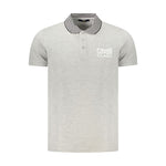 Cavalli Class Gray Cotton Polo Shirt CA-38693-M