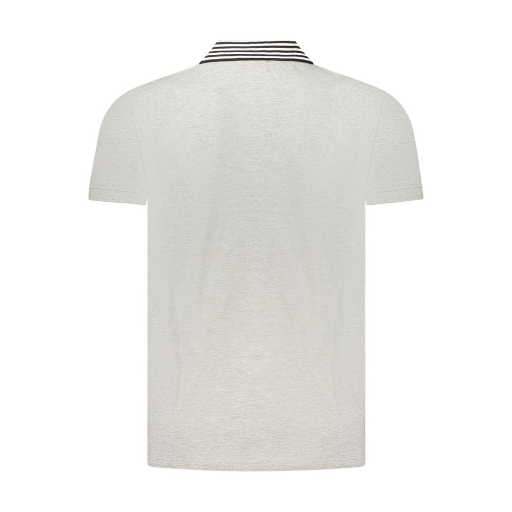Cavalli Class Gray Cotton Polo Shirt CA-38693-M