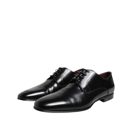 Dolce & Gabbana Black Leather Lace Up Derby Dress Formal Shoes
